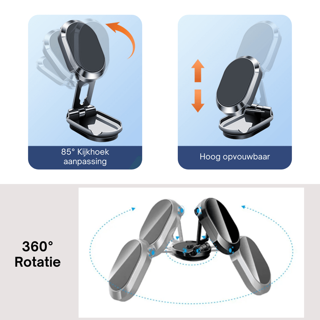 Snapfold™ - Inklapbare magnetische autotelefoonhouder